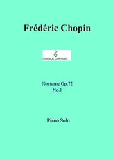 Nocturne, Op. 72 No.1 piano sheet music cover